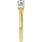 Sculptural Five-Stone Anniversary Band