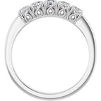 Sculptural Five-Stone Anniversary Band