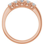 Sculptural Five-Stone Anniversary Band