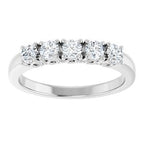 Sculptural Five-Stone Anniversary Band
