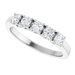 Sculptural Five-Stone Anniversary Band