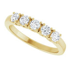 Sculptural Five-Stone Anniversary Band
