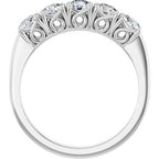 Sculptural Five-Stone Anniversary Band