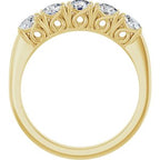 Sculptural Five-Stone Anniversary Band