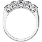 Sculptural Five-Stone Anniversary Band