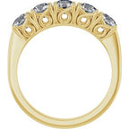 Sculptural Five-Stone Anniversary Band