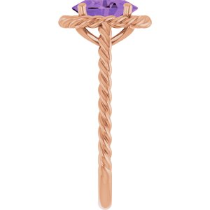 Solitaire Rope Ring