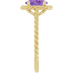 Solitaire Rope Ring