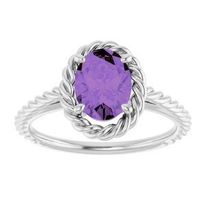 Solitaire Rope Ring