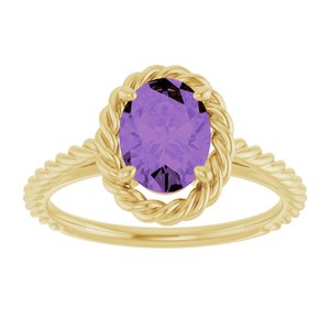 Solitaire Rope Ring