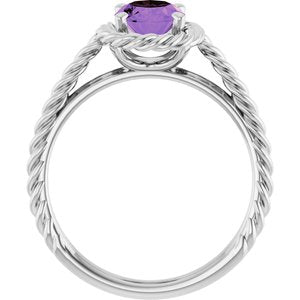 Solitaire Rope Ring