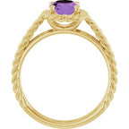 Solitaire Rope Ring