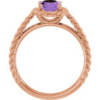 Solitaire Rope Ring