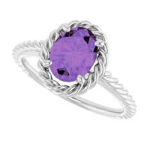 Solitaire Rope Ring