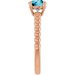 Beaded Solitaire Ring