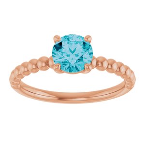 Beaded Solitaire Ring