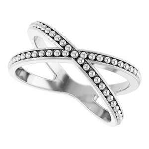 Beaded Criss-Cross Ring