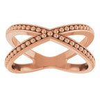 Beaded Criss-Cross Ring