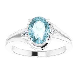 Accented Split Shank Ring