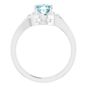Accented Split Shank Ring