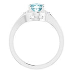 Accented Split Shank Ring