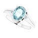 Accented Split Shank Ring