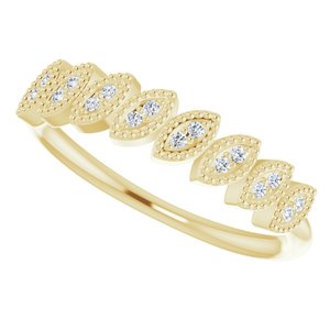 Accented Leaf Ring