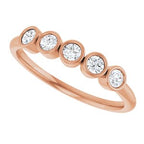 Five-Stone Bezel-Set Ring