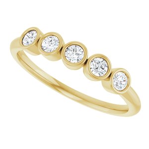 Five-Stone Bezel-Set Ring
