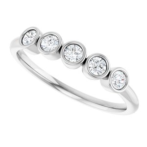 Five-Stone Bezel-Set Ring