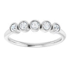 Five-Stone Bezel-Set Ring