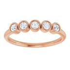 Five-Stone Bezel-Set Ring