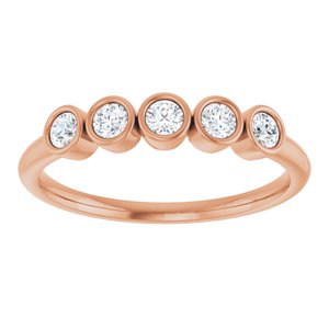 Five-Stone Bezel-Set Ring