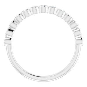 Bezel-Set Stackable Ring