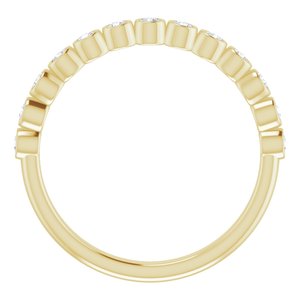 Bezel-Set Stackable Ring