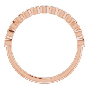 Bezel-Set Stackable Ring