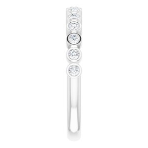 Bezel-Set Stackable Ring