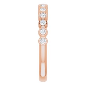 Bezel-Set Stackable Ring