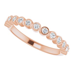 Bezel-Set Stackable Ring