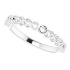 Bezel-Set Stackable Ring