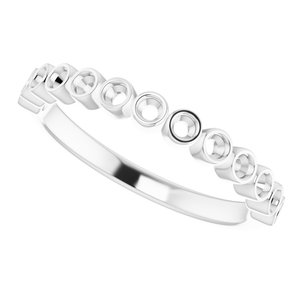 Bezel-Set Stackable Ring