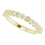 Bezel-Set Stackable Ring