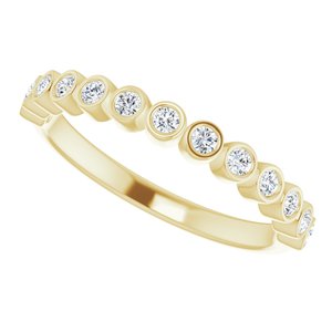 Bezel-Set Stackable Ring