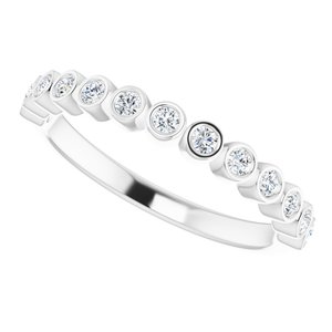 Bezel-Set Stackable Ring