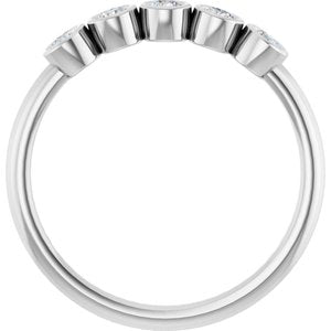 Five-Stone Bezel-Set Ring
