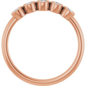 Five-Stone Bezel-Set Ring