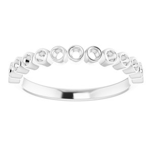 Bezel-Set Stackable Ring