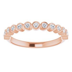 Bezel-Set Stackable Ring