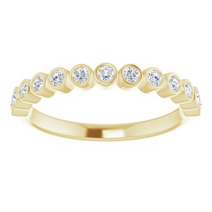 Bezel-Set Stackable Ring