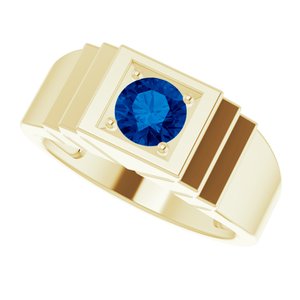 Geometric Solitaire Ring